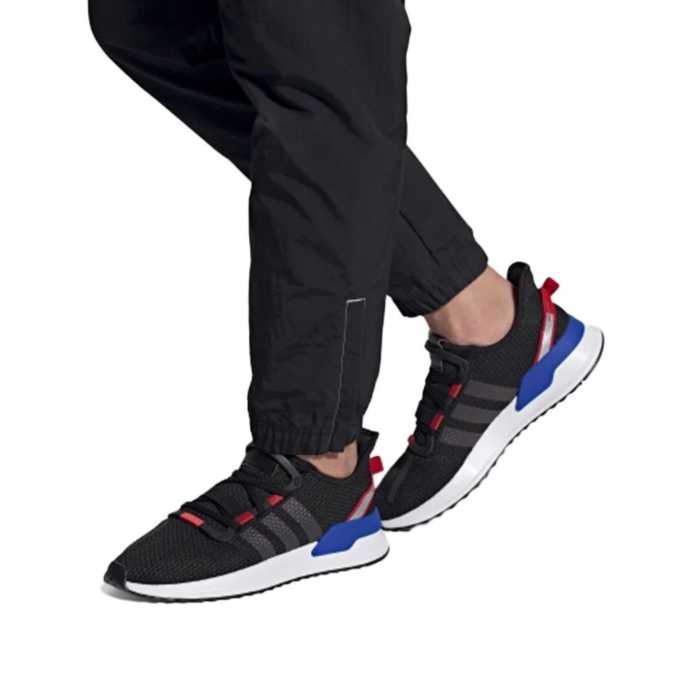 Adidas Black Sneakers with Blue and Red Accents - Picture 2 of 3